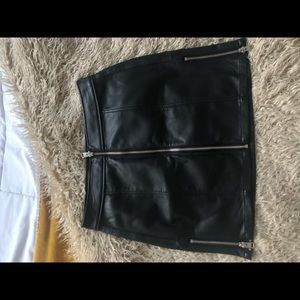 Express Faux Leather Zipper Skirt